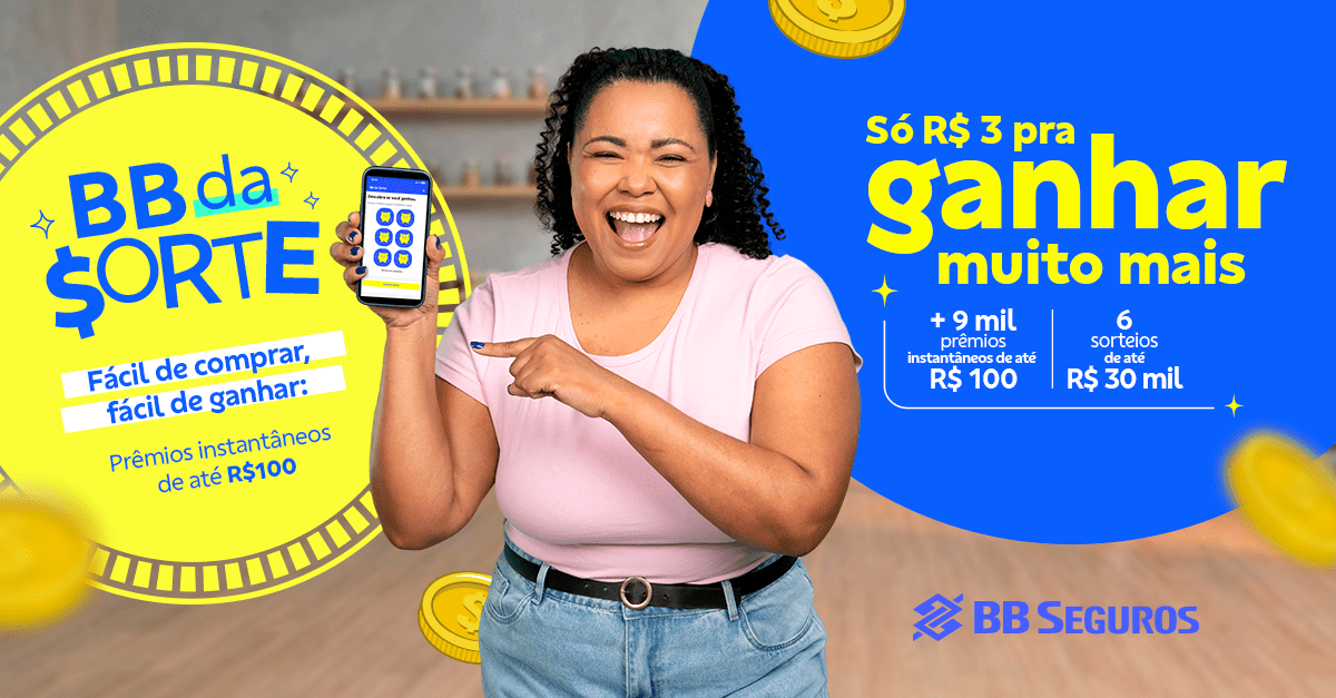 O que dá para fazer com R$ 3? Conheça a campanha do BB da Sorte
